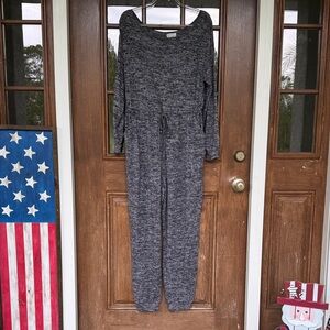 Maurices Charcoal Knit Jumpsuit